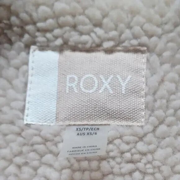 Roxy Corduroy Shearling Jacket Redwood XS-M Vintage - Picture 10 of 10